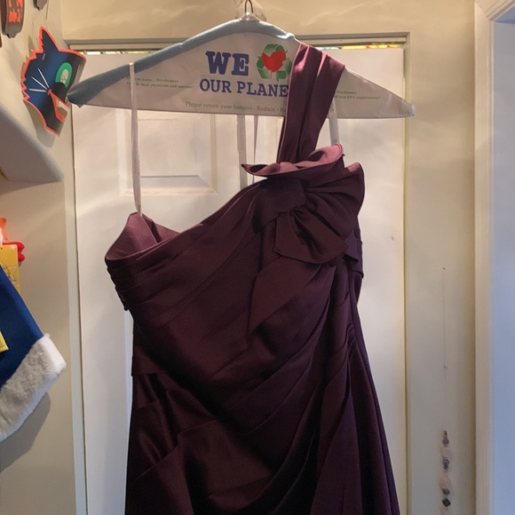 David’s Bridal Floor Length Plum Gown - Picture 4 of 9